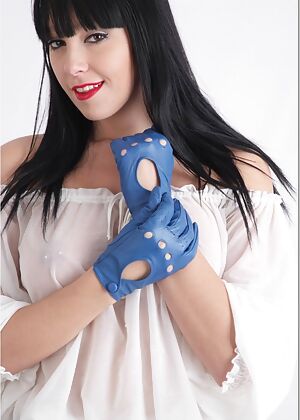 Ladies In Leather Gloves #5